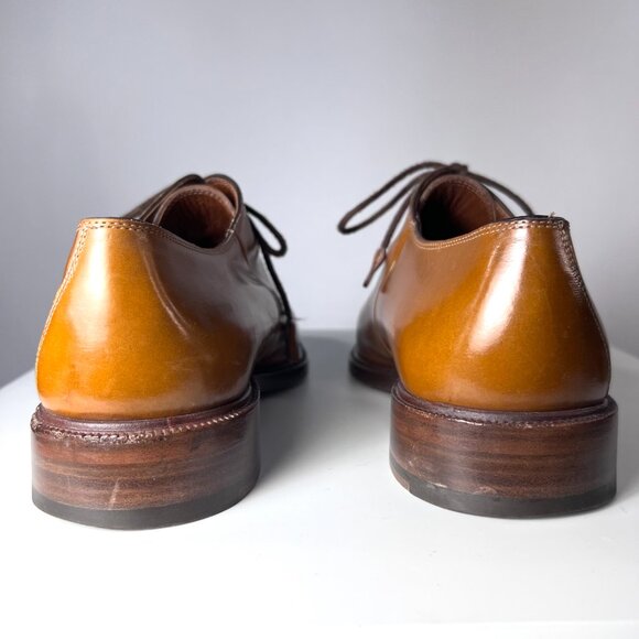 FRATELLI ROSSETTI Men\'s Lace Up Caramel Leather Oxfords 9.5D, Made in Italy main image 7